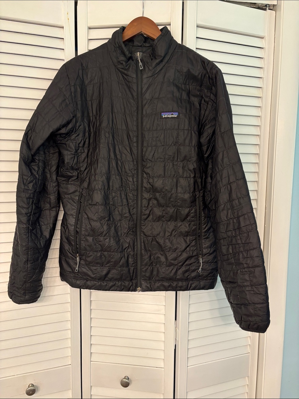 Patagonia Men’s  Black Nano Puff Quilted Lightweight Puffer Jacket Sz Med
